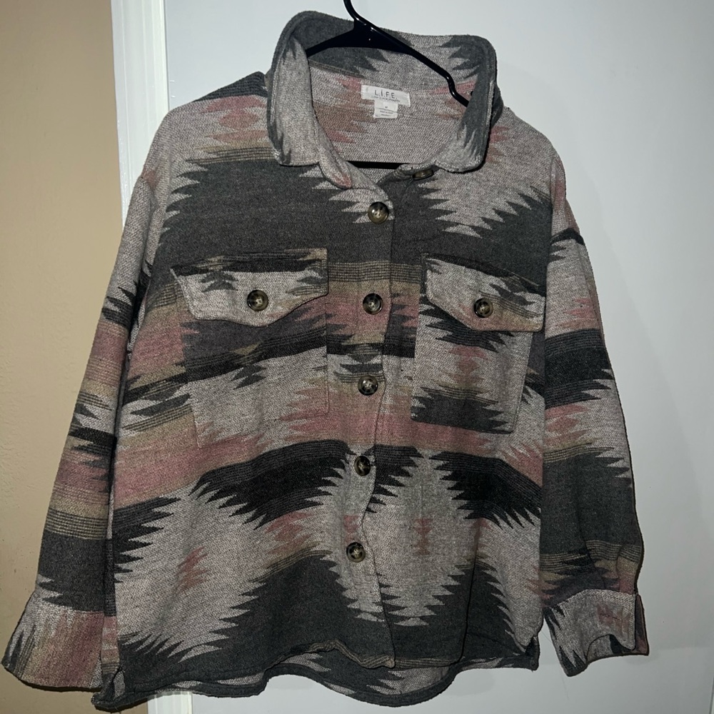 Stylish Women's Pea Coat in Multicolor by L.I.F.E